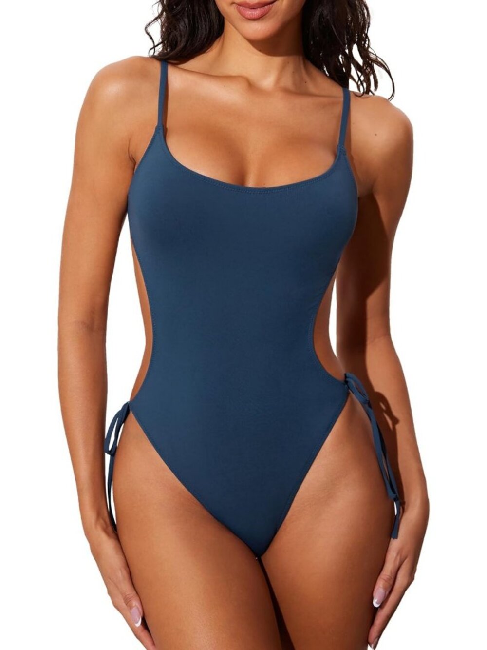 Stylish Women's Strappy One Piece Swimsuit - Perfect for Beach & Pool Days
